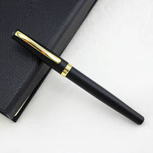 Duke 209 Steel Fude Calligraphy Fountain Pen Bent 1.0MM/0.5MM Nib , Matte Black with Gold Clip Advanced Writing Gift Pen 2024 - buy cheap