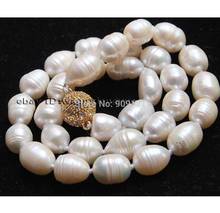 Collar de perlas cultivadas akoya blancas naturales, cierre magnético, 10-11MM, 18 ", envío gratis 2024 - compra barato