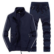 2021 moda primavera outono masculino terno esportivo jaqueta + pant conjunto de duas peças conjunto agasalho para roupas masculinas plus size 2024 - compre barato