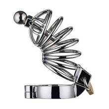 Casto BIRD-jaula de acero inoxidable para pene, ANILLO DE CASTIDAD para pene, dispositivo antimasturbación, Metal, silicona, cerradura, juguetes para adultos 2024 - compra barato