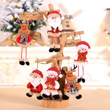 1pcs Little doll Fabric Christmas Tree Pendant  Festival Party Decoration DIY Gifts Hanging Ornament Handmade Craft 2024 - buy cheap