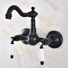 Basin Faucets Oil Rubbed Bronze Bathroom Kitchen Faucet Swivel Wall Mounted Dual Handle Hot Cold Mixer Taps znf868 2024 - buy cheap