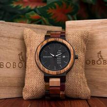 Часы BOBO BIRD Wood Reloj para hombres, мужские и женские кварцевые наручные часы с отображением недели, Автоматическая Дата, мужские часы для пар 2024 - купить недорого