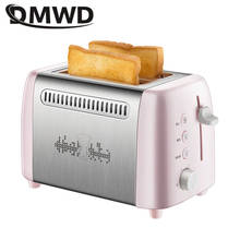 DMWD-tostadora de pan eléctrica de 2 rebanadas, máquina para hacer sándwiches de 6 engranajes, horno de parrilla con cubierta antipolvo para cocina y desayuno 2024 - compra barato