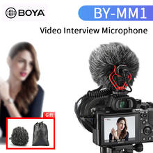 Boya microfoon de gravação de vídeo, microfoon para câmera dslr, smartphone osmo de bolso, youtube, vlogging, iphone, android, dslr g 2024 - compre barato