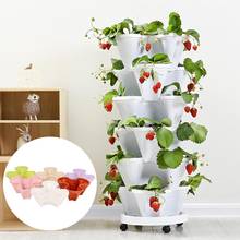 Maceta Vertical apilable de plástico para flores, soporte para jardín, suministros de decoración, productos 2024 - compra barato