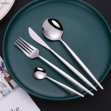 Cutlery Set Stainless Steel Silver Bright Tableware Knife Fork Spoon Dinnerware Set Box Dinner Portable Cutlery Set Dropshipping 2024 - buy cheap