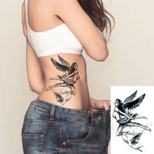 Водонепроницаемый Временные татуировки стикер Ангел сексуальная девушка Лебедь Луна поддельные татуировки флэш рука нога татуировка для женщин мужчин 2024 - купить недорого