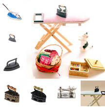 Mini Sewing Machine Iron Board Simulation Home Furniture for Girl Doll House Decoration Dollhouse Miniature Accessories 2024 - buy cheap