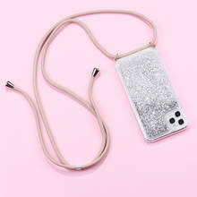 Sparkle Glitter Strap Cord Chain Phone Necklace Lanyard Phone Case Carry Cover Hang For iPhone 12 11 Pro XS Max XR X 8Plus 8 2024 - buy cheap