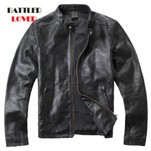 Free Shipping classic casual style soft sheepskin Jackets men genuine leather jacket motor biker leather coat men winter clothes 2024 - buy cheap