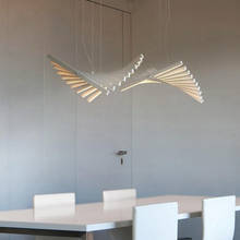 Lámpara de araña con forma de piano cambiable para restaurante, candelabro de atmósfera Simple y creativo para escritorio frontal, espina de pescado 2024 - compra barato