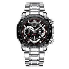 Chenxi Мужские часы мужские спортивные часы с браслетом из нержавеющей стали Автоматическая Дата кварцевые наручные часы Reloj Hombre Relogio Masculino 2021 2024 - купить недорого
