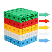 100x Children Stacking MathLink Cubes Homeschool Math Linking Cubes Ages 5+ 2024 - buy cheap