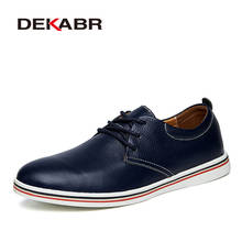 DEKABR Size 38~47 Men Casual Shoes Breathable Sneakers Fashion Masculino Genuine Leather Shoes Zapatos Hombre Sapatos Men Shoes 2024 - buy cheap