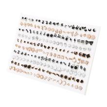 100Pairs/Set Mix Style Enamel Small Stud Earrings Set For Girls Women Heart Piercing Ear Fashion Jewelry Brincos Oorbellen Kit 2024 - buy cheap