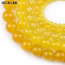 Hgklbb contas soltas para colar pedra natural, amarelo carneiro para fazer joias 4/6/8/10/12mm, acessórios de pulseira 2024 - compre barato