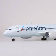 1:130 47cm Airplane Boeing 787 B787 Dreamliner Aircraft American Airlines Model W Light and Wheel Diecast Resin Plane model 2024 - buy cheap