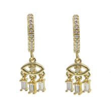 trendy fahsion EYE charm dangle delicate tiny cute earring jewelry for cute girl jewelry silver color dangle earrings 2024 - buy cheap