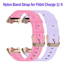 Correas tejidas de nailon para Fitbit Charge 3/4 y Charge 3 SE, accesorio de repuesto, pulseras de lujo para mujer, color rosa 2024 - compra barato