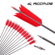 ID 6.2mm 4 Real Feather Pure Carbon Arrow  Spine 250-800 Archery For Compound /Recuvre Bow Shooting 2024 - buy cheap