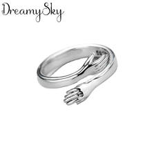 Original Design Bohemian Retro Hand Hug Ring For Women Fashion Open Finger Rings Female Boho Jewelry 2024 - buy cheap