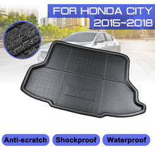 Alfombrilla impermeable para maletero de coche, alfombra antibarro, revestimiento de carga, para Honda CITY 2015, 2016, 2017, 2018 2024 - compra barato