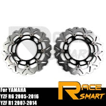 Motorcycle Front Brake Discs For YAMAHA YZF R1 2007-2014 CNC Floating Rotors Brake Disk YZFR1 YZF-R1 2008 2009 2010 2011-2013 2024 - buy cheap