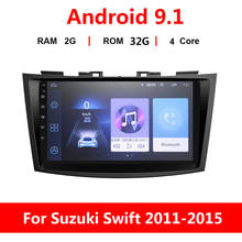 9” 2din Android 9.1 Car Multimedia Stereo Radio Audio DVD Video Player GPS Navigation for Suzuki Swift 2011 2012 2013 2014 2015 2024 - buy cheap