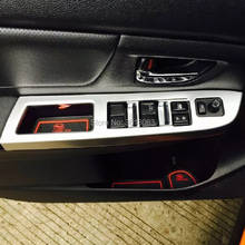 ABS хром Внутренняя дверь окно стекло лифт переключатель панель крышка рамка молдинг планки для Subaru XV 2012 2013 2014 2015 2016 2017 2024 - купить недорого