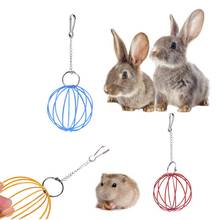 8.5cm Hanging Wire Ball Hamster Rabbit Guinea Pig Pet Toy Food Feeder Dispenser Pet Supplies 2024 - buy cheap