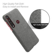 Capa de celular anti-deslizamento em tecido ultrafino, capa de tecido para motorola moto g8 plus, capa para celular para motorola moto g8 plus g8plus xt2019 2024 - compre barato