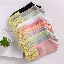 Calcetines de algodón de colores para mujer, calcetín de color caramelo, invisible, 20 piezas = 10 pares 2024 - compra barato