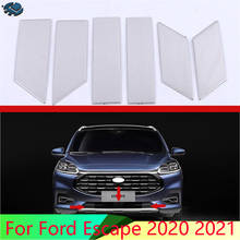 Для Ford Escape Kuga 2020 2021 нержавеющая сталь Передняя решетка радиатора отделка украшения автомобиля Стайлинг 2024 - купить недорого