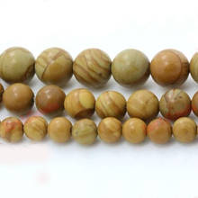 Fctory Price Wood Texture Stone Round Gem Beads 16" Strand 4 6 8 10 12MM Pick Size For Jewelry Making diy 2024 - buy cheap