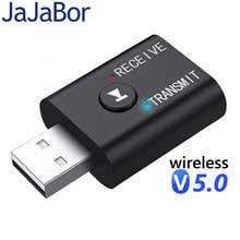 JaJaBor-Kit de manos libres para coche, 2 en 1 Adaptador USB de Audio, transmisor y receptor Bluetooth 5,0, conector AUX de 3,5mm para auriculares 2024 - compra barato