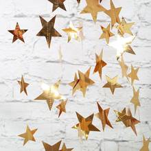 Decoración de año nuevo para el hogar, adornos de árbol de Navidad, estrella brillante, copo de nieve, guirnalda de papel, 4M, 2021 2024 - compra barato