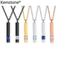 Kemstone-colgante de acero inoxidable para hombre y mujer, caseta cuadrada para mascotas, collar Multicolor 2024 - compra barato