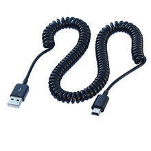 2 м локоть пружинный Спиральный USB 2,0 штекер к Мини USB 5PIN кабель для синхронизации данных и зарядки 2024 - купить недорого