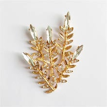 SEA NEW 10 PCS Fashion Metal Alloy KC Gold Crystal Rhinestone Branch Connectors Charm DIY Jewelry Accessories 2024 - buy cheap