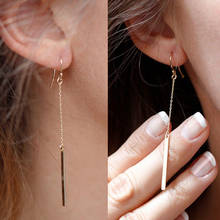 vintage gold Long Pendant chain earring 2020 Punk Jewelry Fashion Women charms tassels metal bar ear jewelry Drop Earrings 2024 - buy cheap