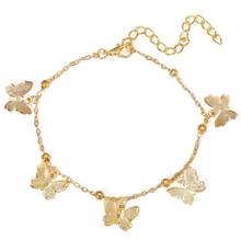 New Fashion Butterfly Charms Anklets For Women Gold Silver Color Chain Ankle Bracelet on the Leg Bohemian Foot Jewelry 2024 - buy cheap