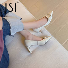 JSI Style Genuine Leather Pumps Shoes Women High Heels Shallow Comfortable Dressing Spring Autumn Pointed Toe Elegant VO86 2024 - buy cheap