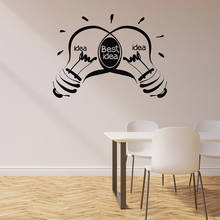 Ideas Lightbulbs Business Inspirational Art Interior Stickers Vinyl Wall Decal Office Classroom Decoration Wallpapers C606 2024 - buy cheap