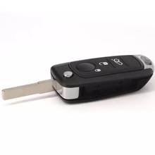Carcasa de llave remota plegable de 3 botones para Fiat FIA500 3B, repuesto de llaves de coche, espacios en blanco 2024 - compra barato