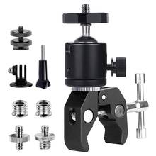 Tripod Clamp, Super Clamp Tripod Articulated Ball Head Hot Shoe Tripod Head with 1/4 3/8 Inch Thread Adapter 2024 - buy cheap