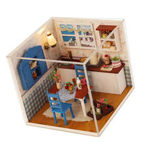 1/24 escala casa de bonecas em miniatura diy príncipe casa kit criativo quarto com móveis para grandes obras de arte presente 2024 - compre barato