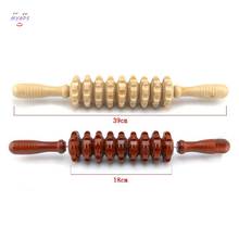 New 1Pcs Wooden Exercise Roller Sport Injury Gym Body Arm Back Leg Trigger Point Muscle Roller Sticks Massager Health Care 2024 - buy cheap