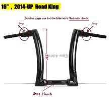 Черный мотоциклетный руль, 16 дюймов, для Harley Road King FLHR FLHRXS Special 2014-2021 2024 - купить недорого