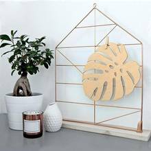 Nordic Wooden Monstera Leaf Wall Ornament Kids Room Bedroom Home Decoration 2024 - buy cheap